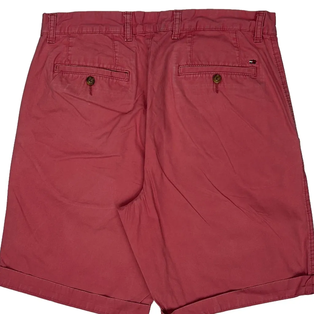 Tommy Hilfiger Chino Shorts - 34W 10L Red Cotton - Image 8