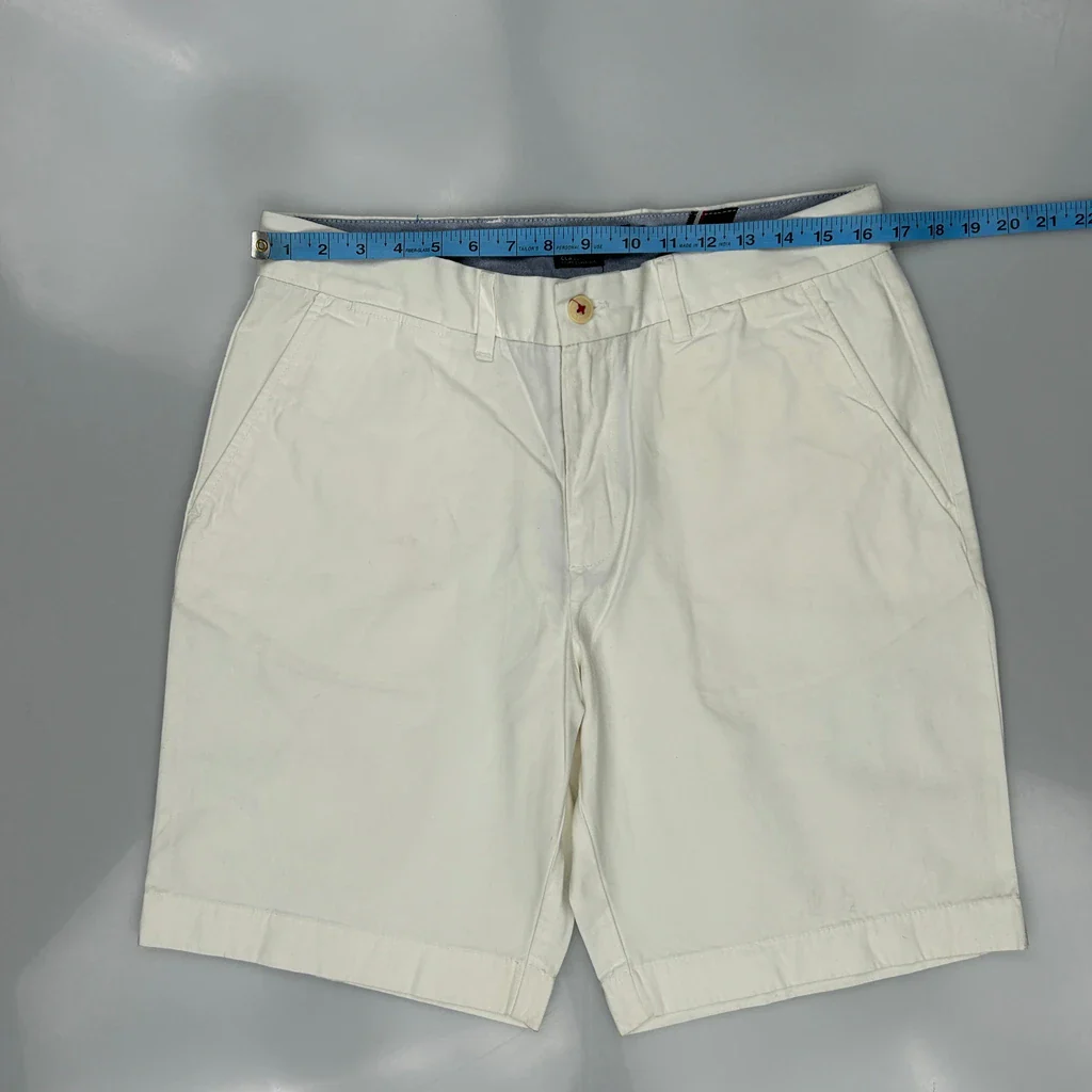 Tommy Hilfiger Chino Shorts - 33W 9L White Cotton - Image 3
