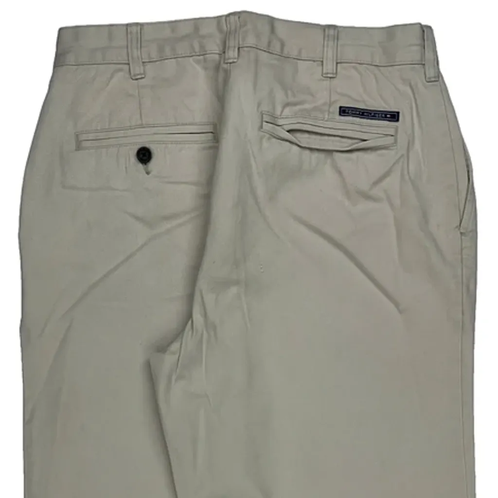 Tommy Hilfiger Pleated Chinos - 30W 30L Beige Cotton - Image 9