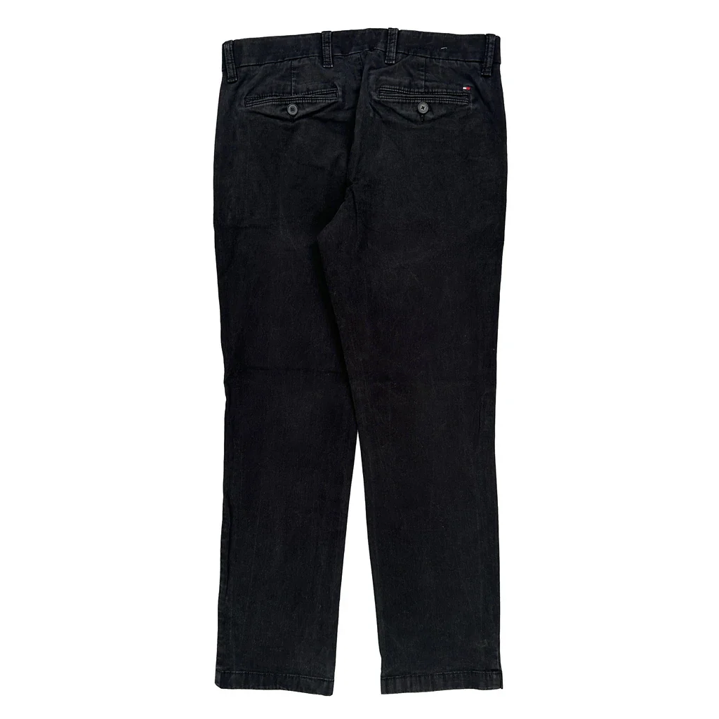 Tommy Hilfiger Chinos - 32W 29L Black Cotton