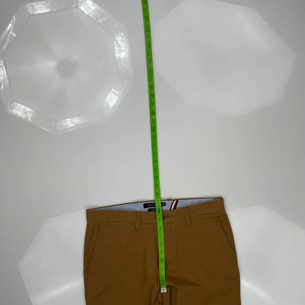 Tommy Hilfiger Slim Fit Chinos - 33W 28L Brown Cotton - Image 4