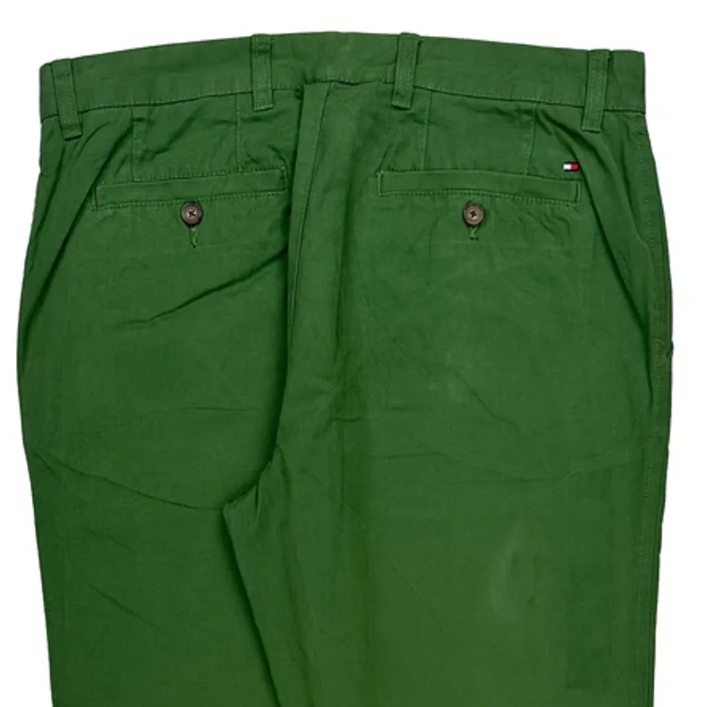 Tommy Hilfiger Slim Fit Chinos - 34W 32L Green Cotton - Image 8