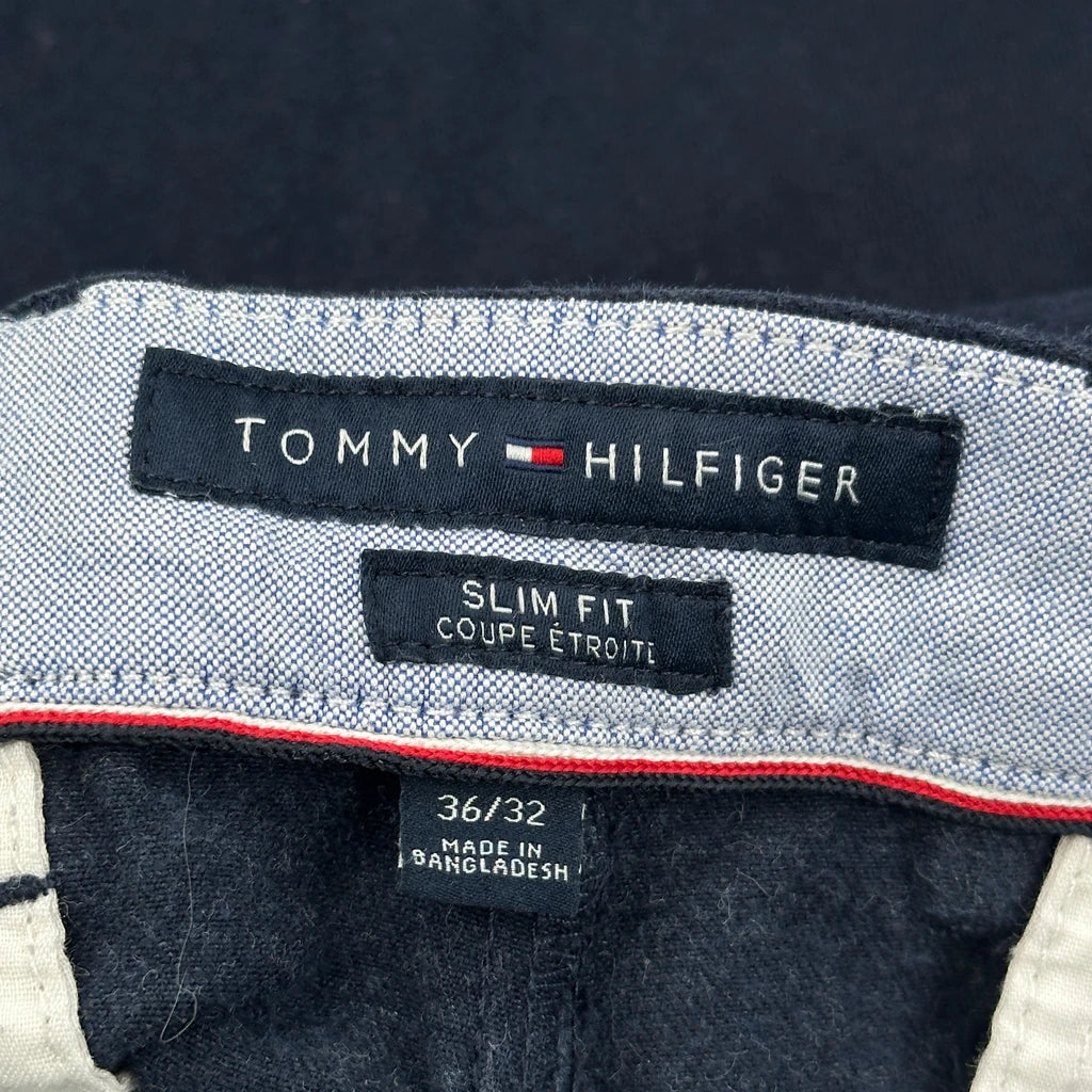 Tommy Hilfiger Slim Fit Chinos - 36W 31L Navy Cotton - Image 6