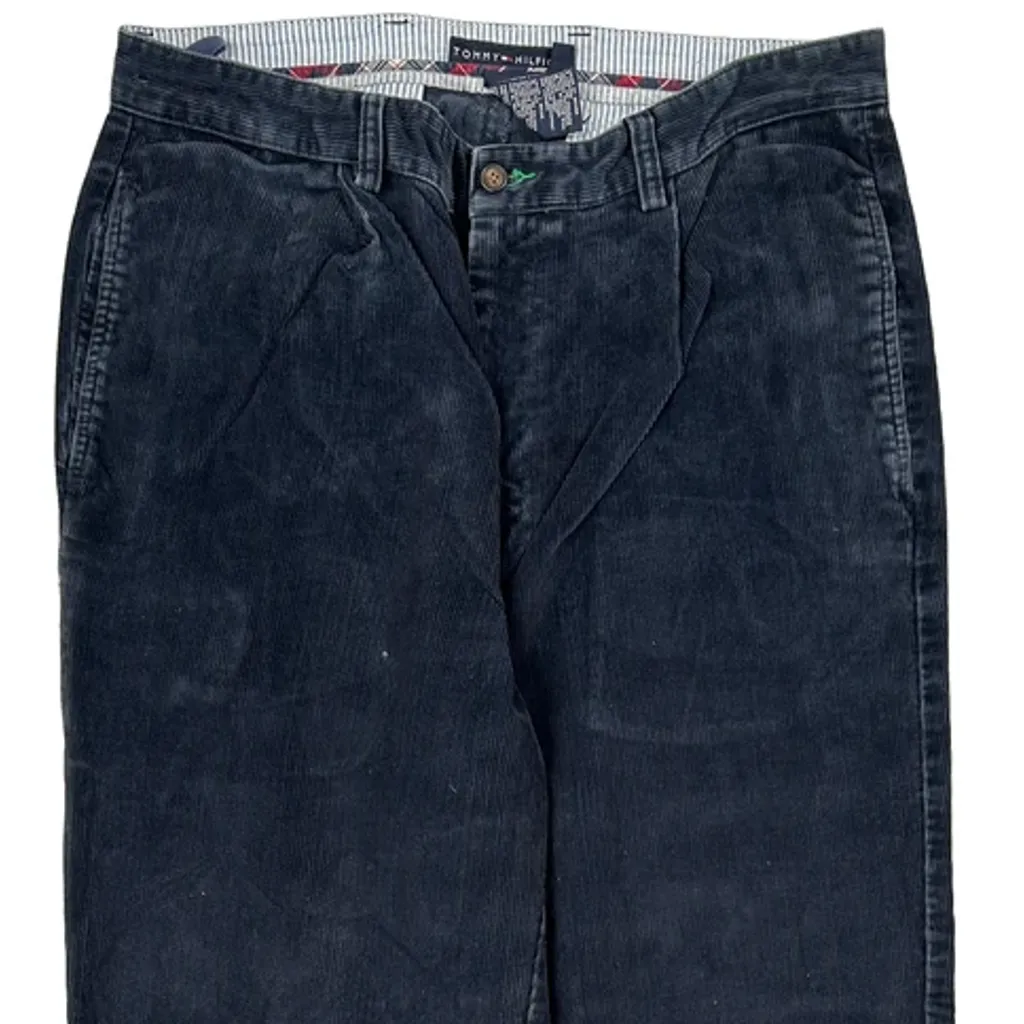 Tommy Hilfiger Cord Trousers - 32″ Waist Blue Cotton - Image 9
