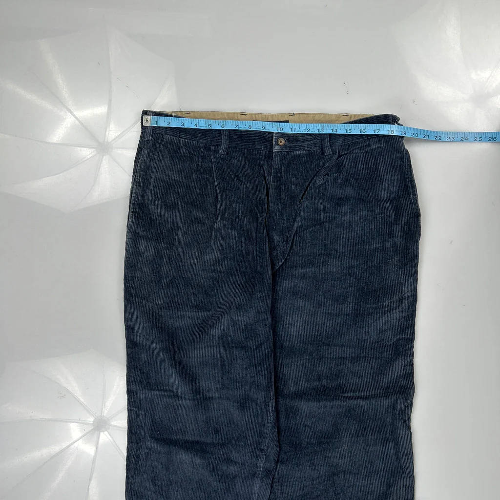 Tommy Hilfiger Cord Trousers - 36″ Waist Blue Cotton - Image 3