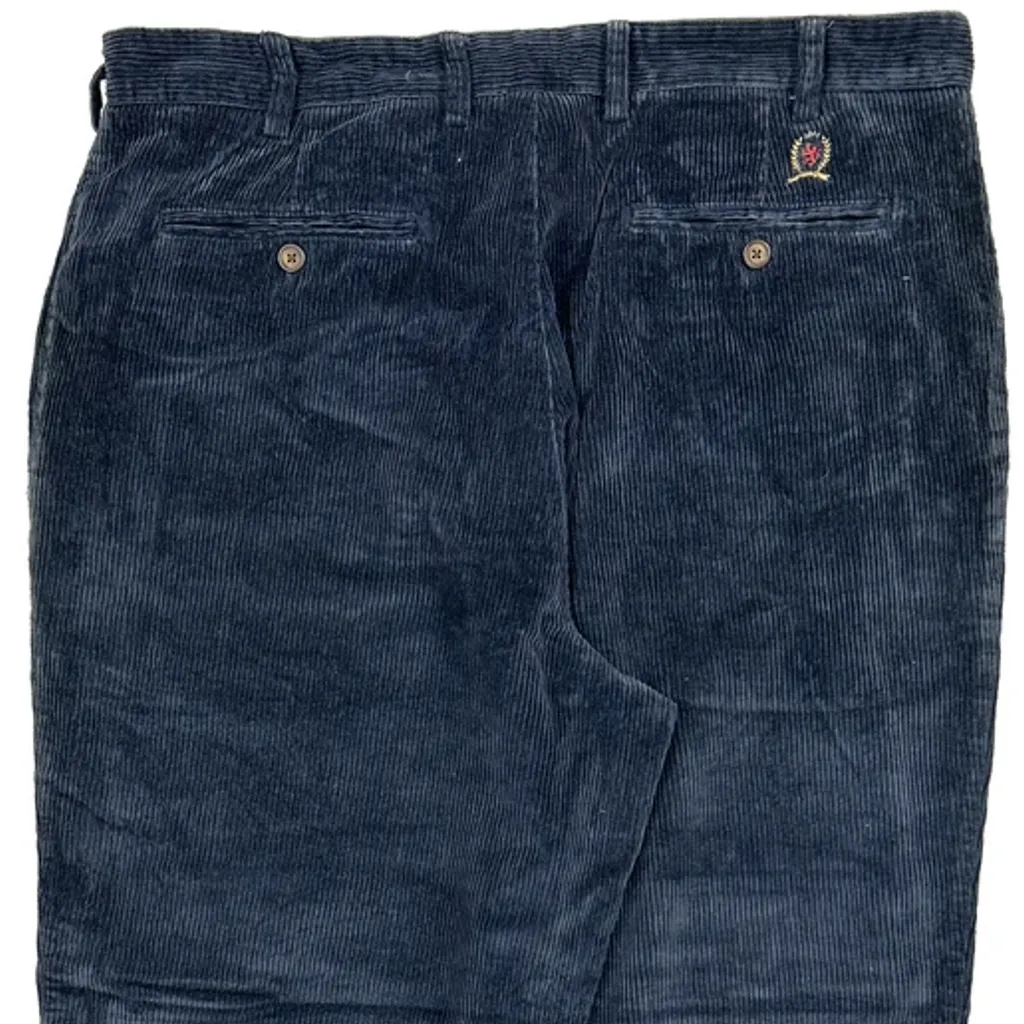 Tommy Hilfiger Cord Trousers - 36″ Waist Blue Cotton - Image 8