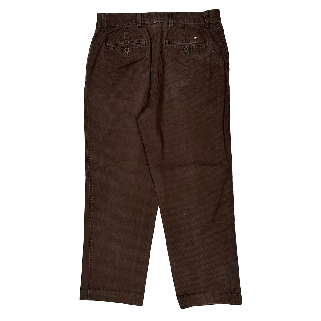 Tommy Hilfiger Cord Trousers - 32″ Waist Brown Cotton
