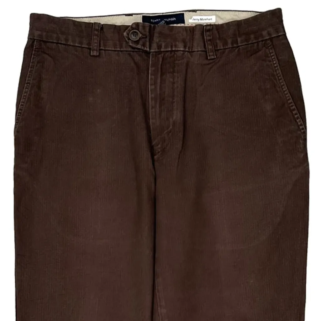 Tommy Hilfiger Cord Trousers - 32″ Waist Brown Cotton - Image 9