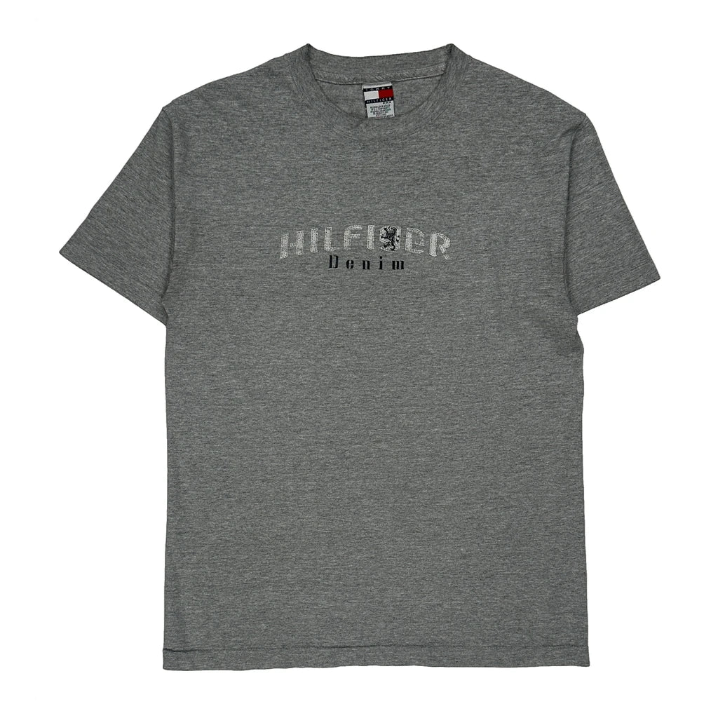 Tommy Hilfiger Denim Spellout T-Shirt - Medium Grey Cotton