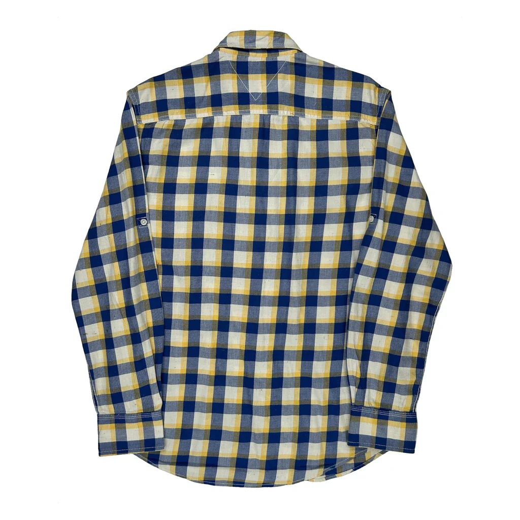 Tommy Hilfiger Checked Flannel Shirt - Large Blue Cotton - Image 2