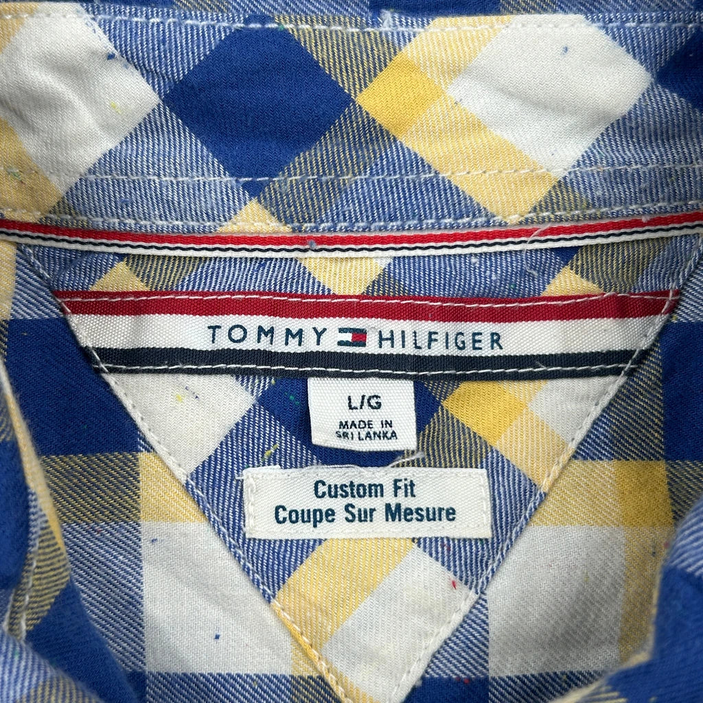 Tommy Hilfiger Checked Flannel Shirt - Large Blue Cotton - Image 3