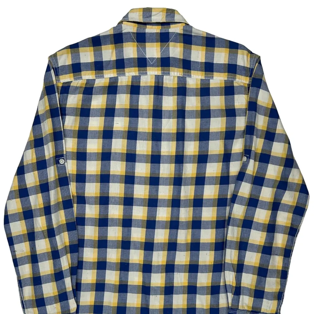 Tommy Hilfiger Checked Flannel Shirt - Large Blue Cotton - Image 7