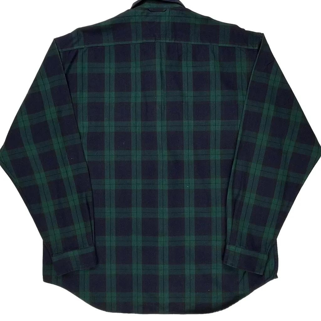 Tommy Hilfiger Checked Flannel Shirt - XL Green Cotton - Image 6