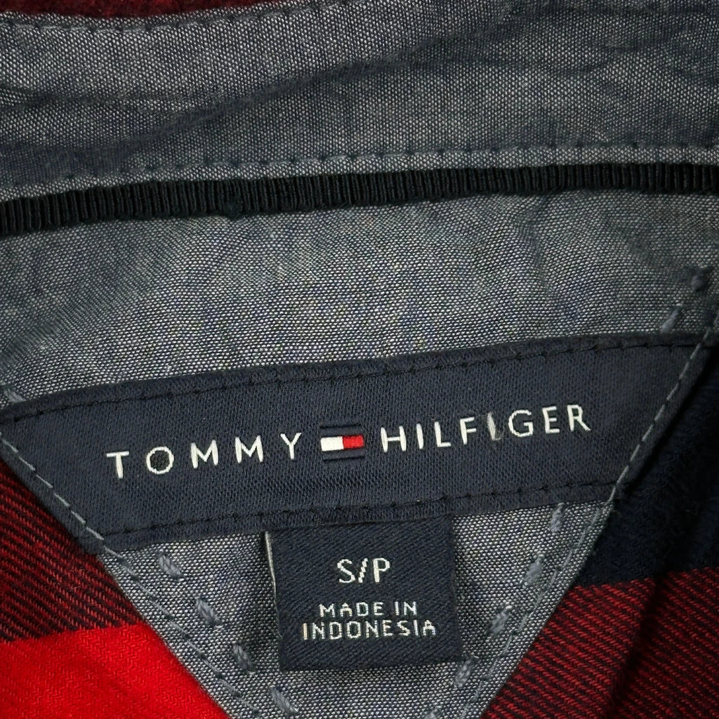 Tommy Hilfiger Checked Flannel Shirt - Small Red Cotton - Image 3