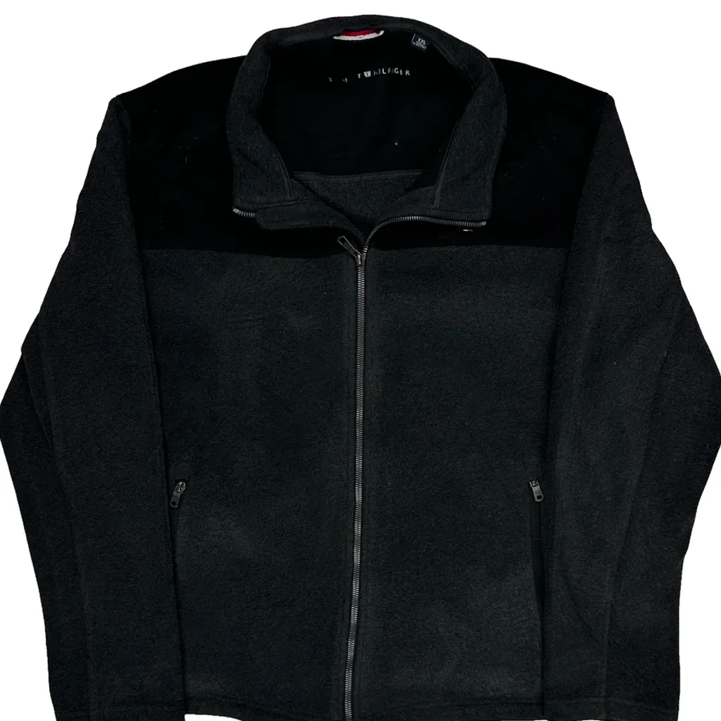Tommy Hilfiger Fleece Jacket - 2XL Black Polyester - Image 4