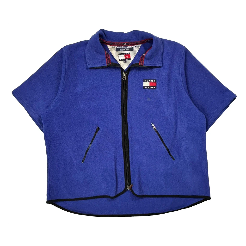 Tommy Hilfiger Fleece Jacket - XL Blue Polyester