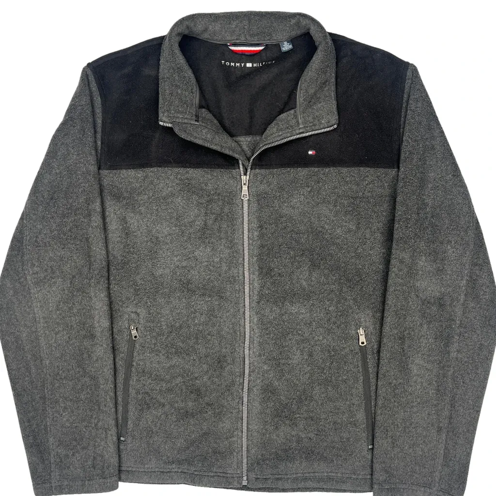 Tommy Hilfiger Fleece Jacket - XL Grey Polyester - Image 4