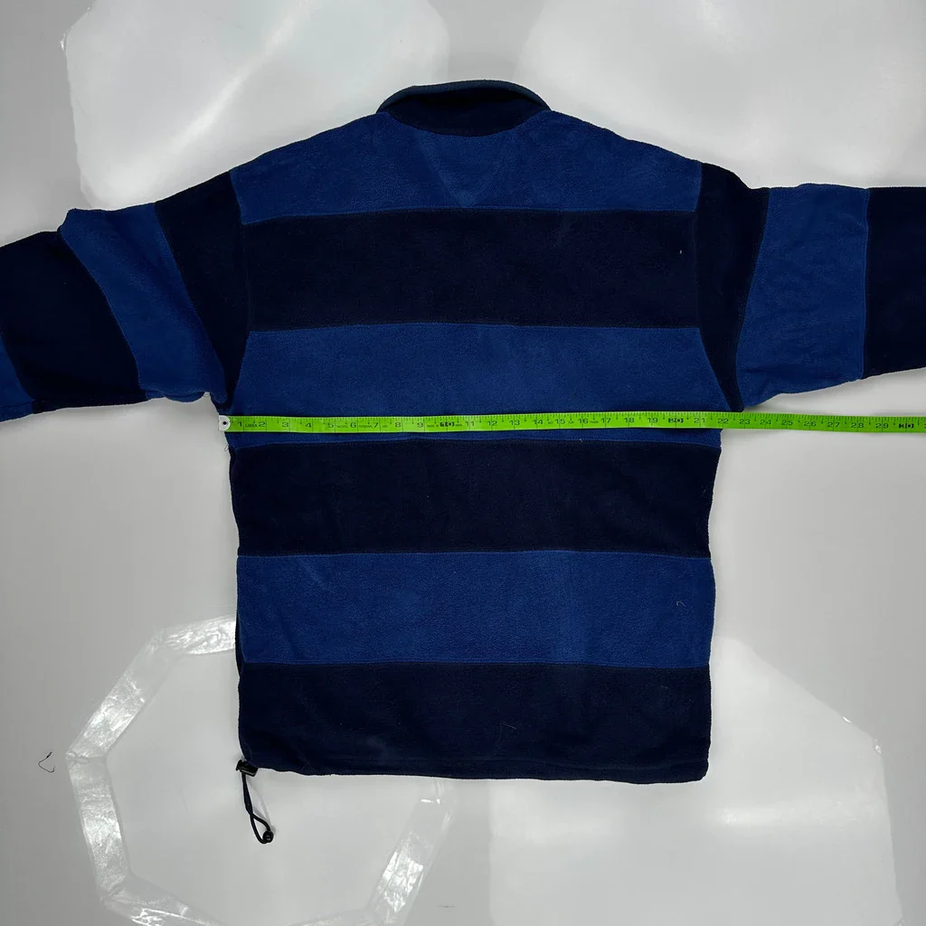 Tommy Hilfiger Striped Fleece - Large Blue Polyester - Image 3
