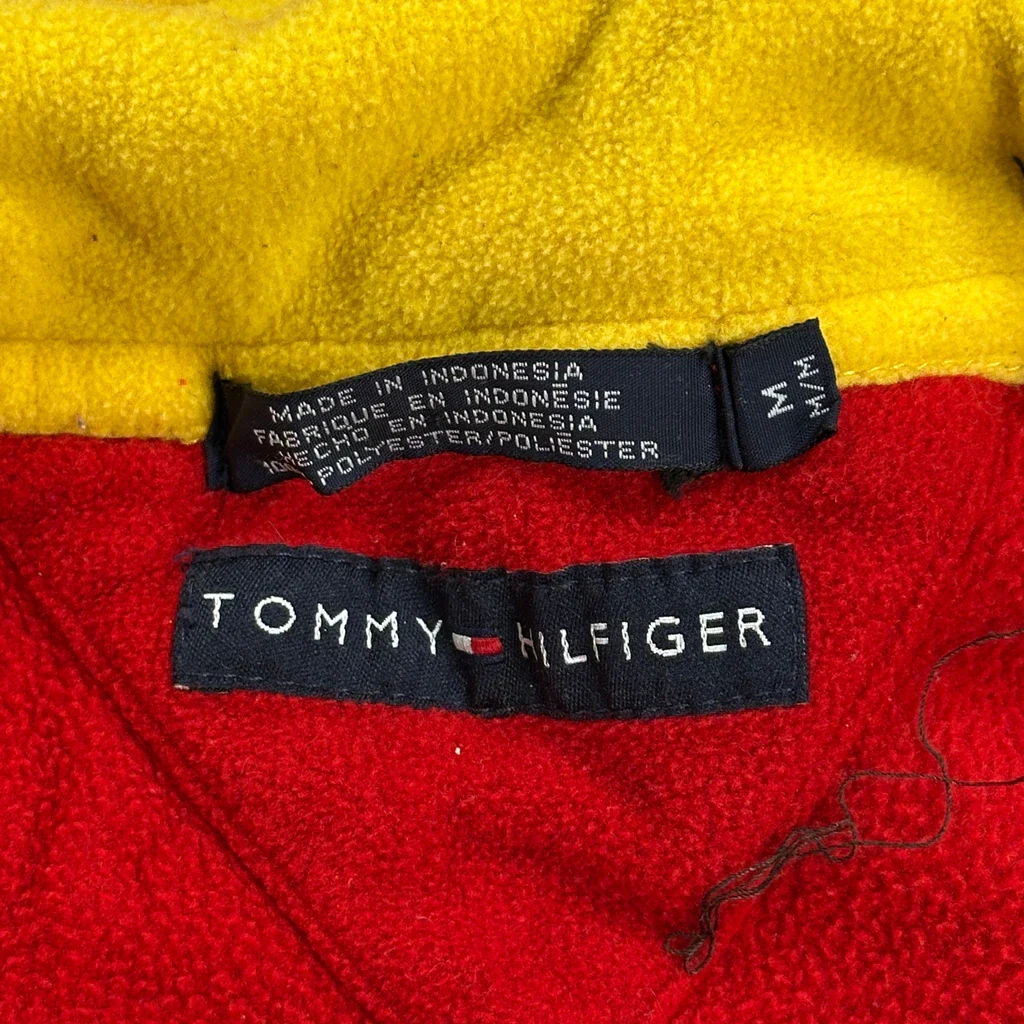 Tommy Hilfiger Collared Fleece - Medium Red Polyester - Image 3