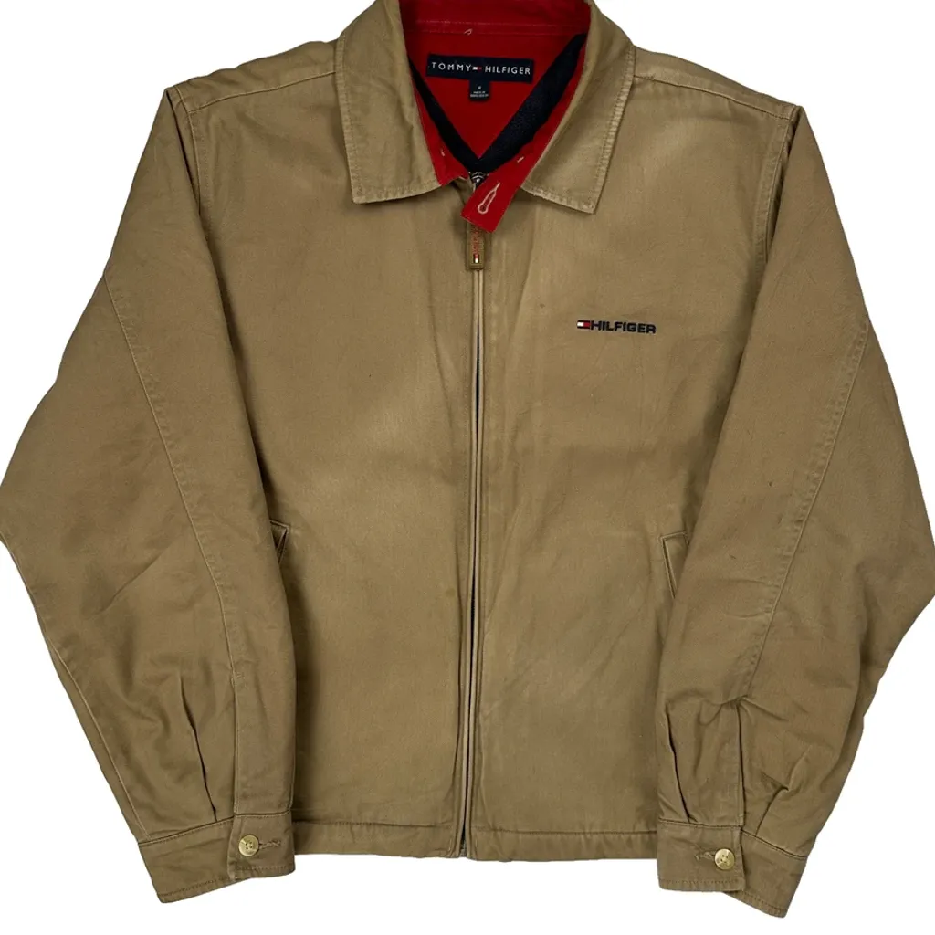Tommy Hilfiger Canvas Harrington Jacket - Medium Khaki Cotton - Image 5