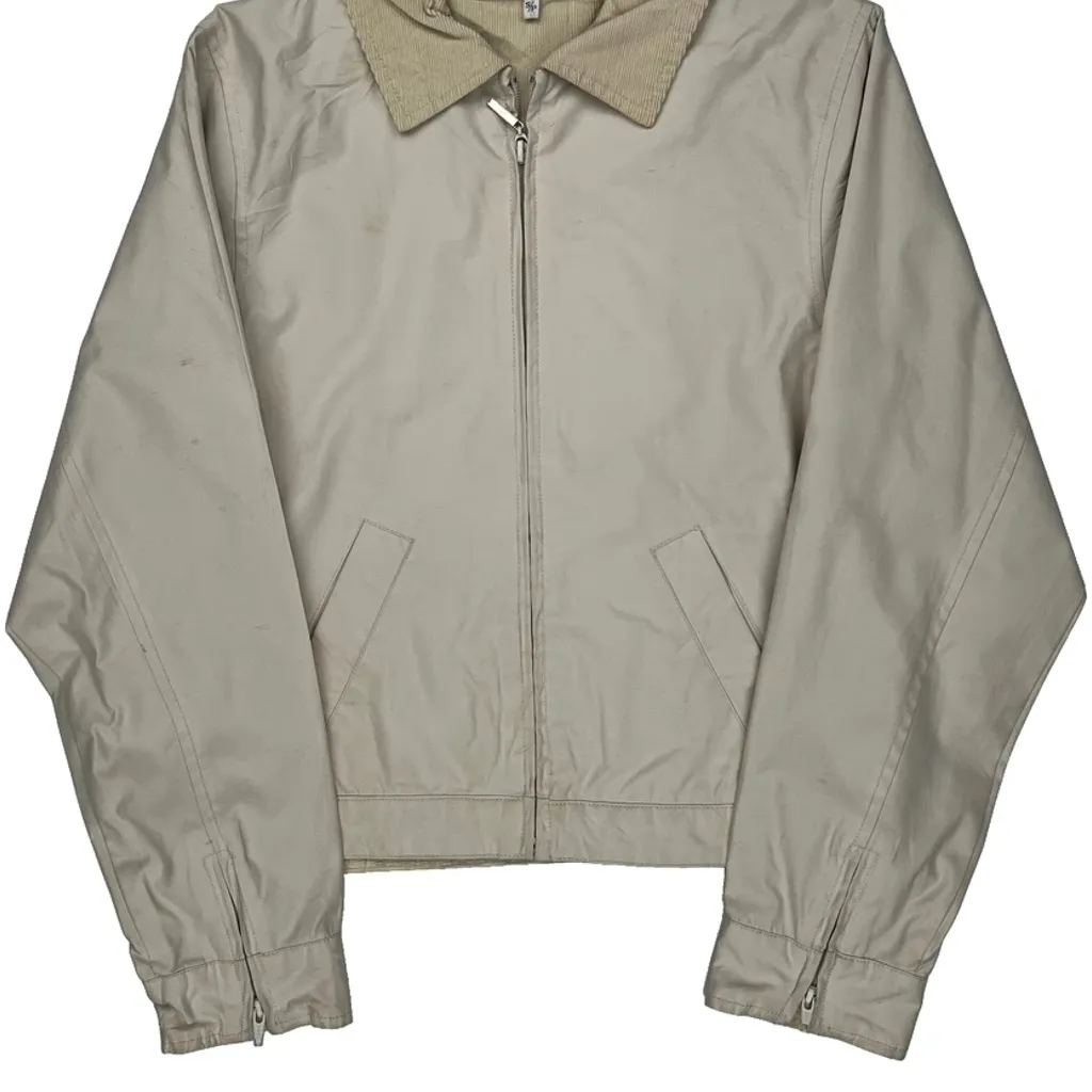 Tommy Hilfiger Cropped Harrington Jacket - Small Beige Cotton - Image 4