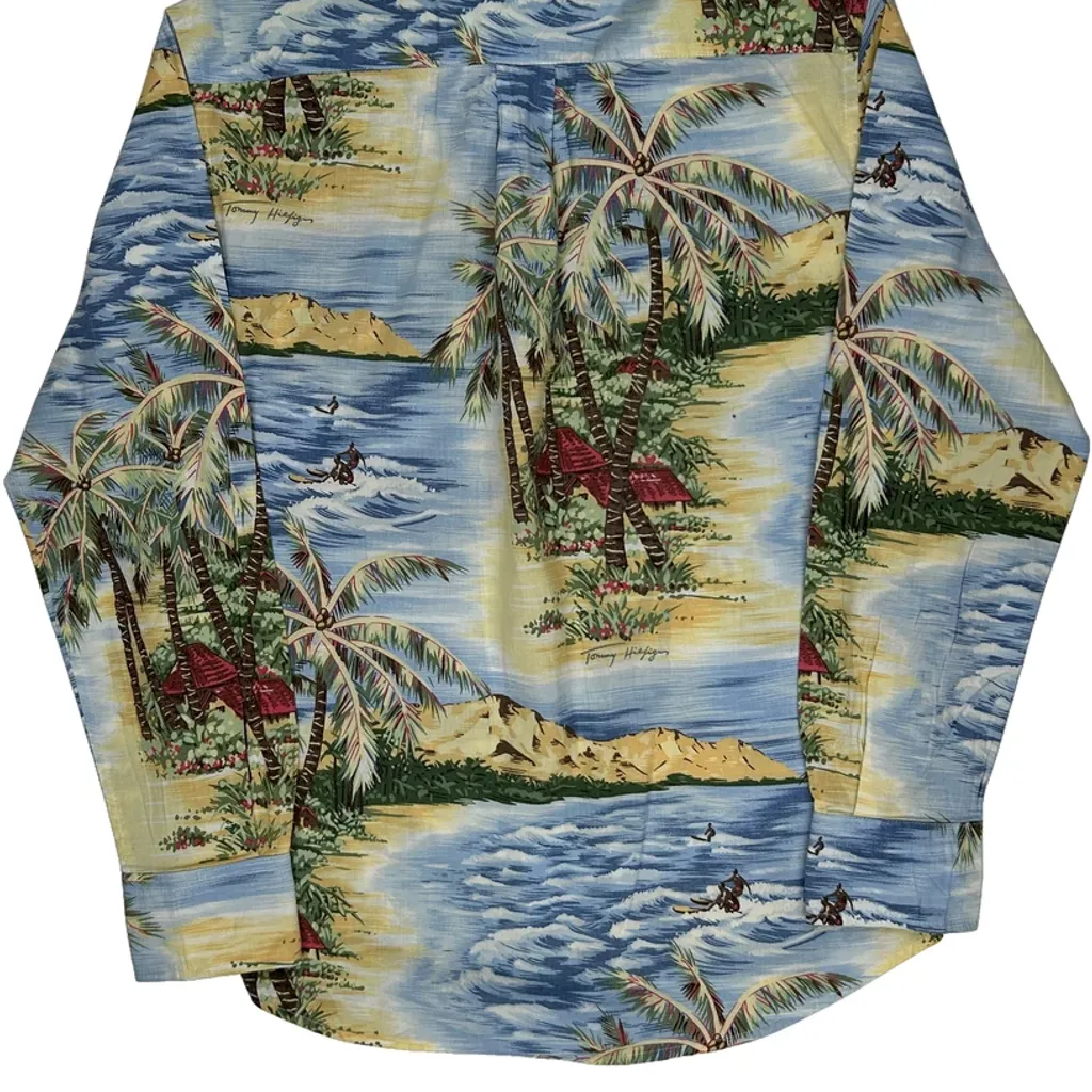 Tommy Hilfiger Slim Fit Hawaiian Shirt - Medium Multicoloured Cotton - Image 6