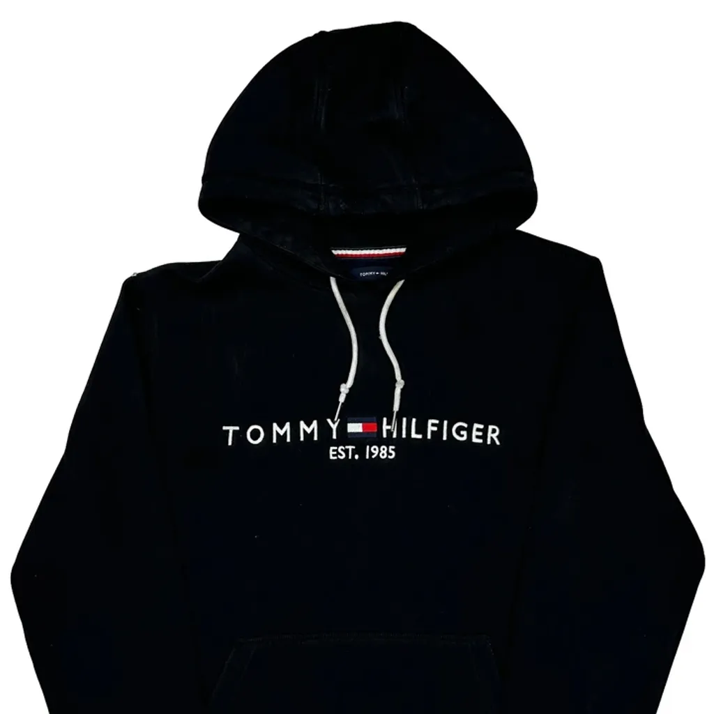 Tommy Hilfiger Hoodie - Medium Black Cotton - Image 5