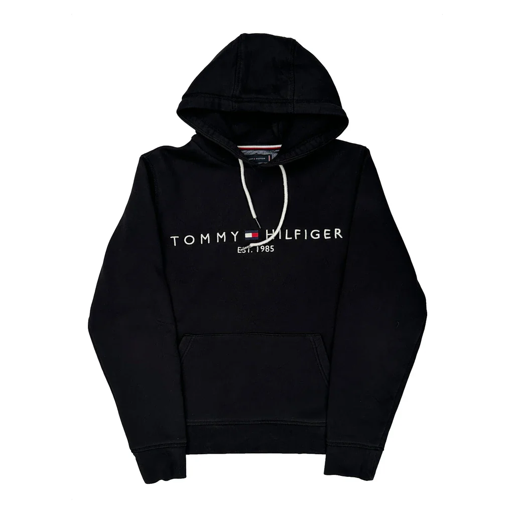Tommy Hilfiger Hoodie - Small Black Cotton