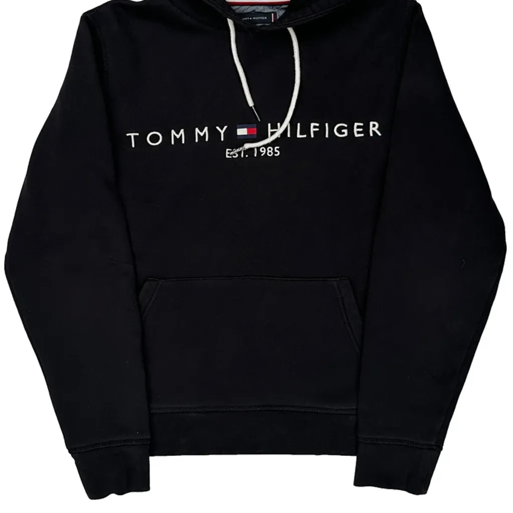 Tommy Hilfiger Hoodie - Small Black Cotton - Image 4