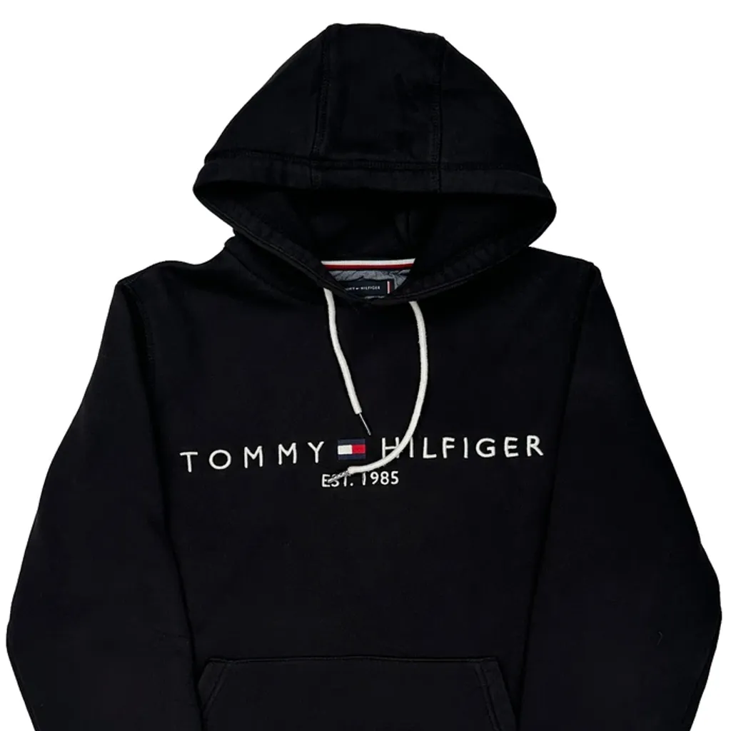 Tommy Hilfiger Hoodie - Small Black Cotton - Image 5