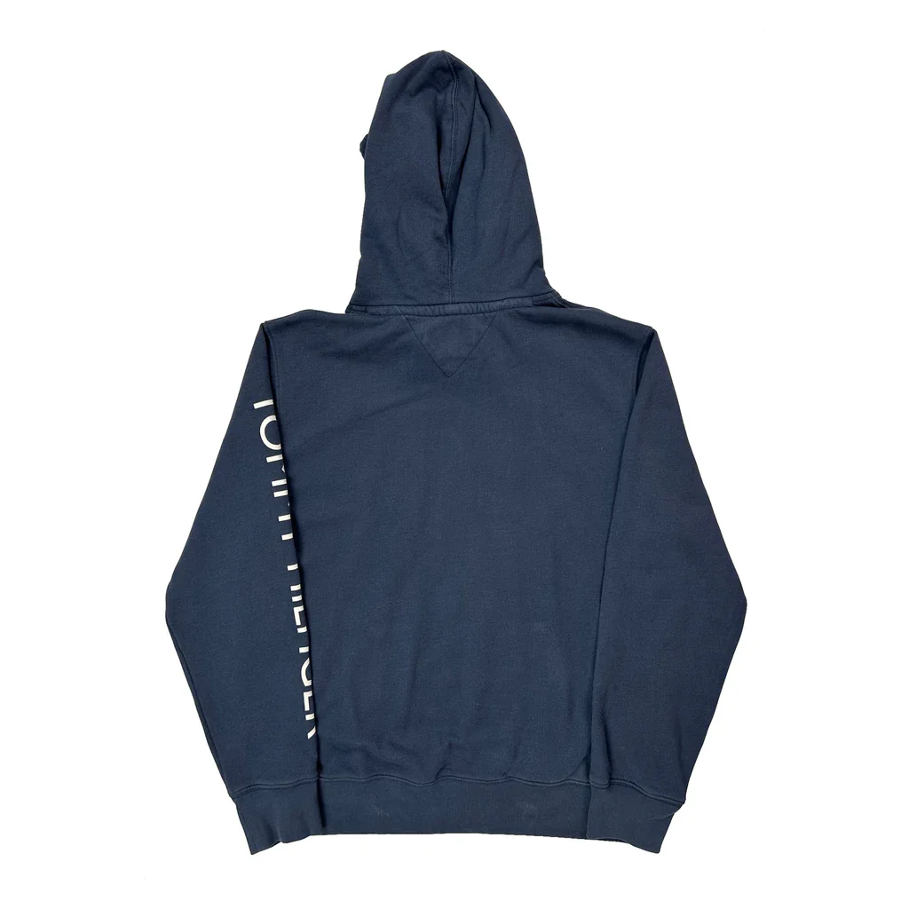 Tommy Hilfiger Spellout Hoodie - Large Navy Cotton - Image 2