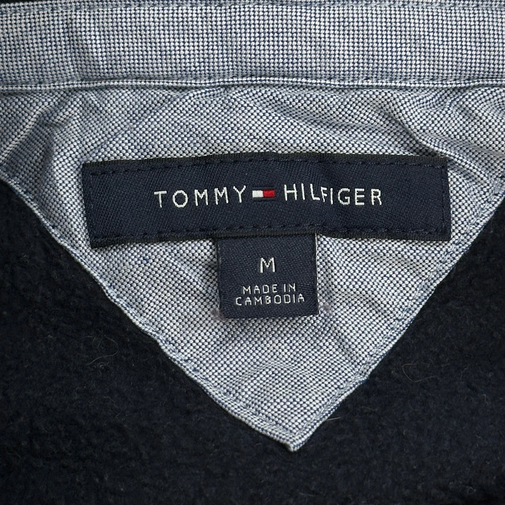 Tommy Hilfiger Spellout Hoodie - Medium Navy Cotton - Image 3