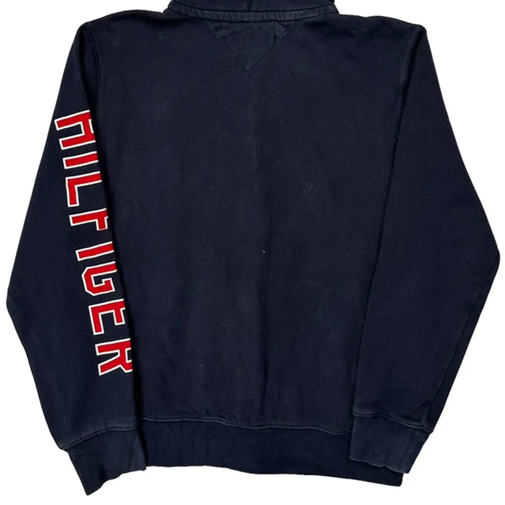 Tommy Hilfiger Spellout Hoodie - Medium Navy Cotton - Image 6