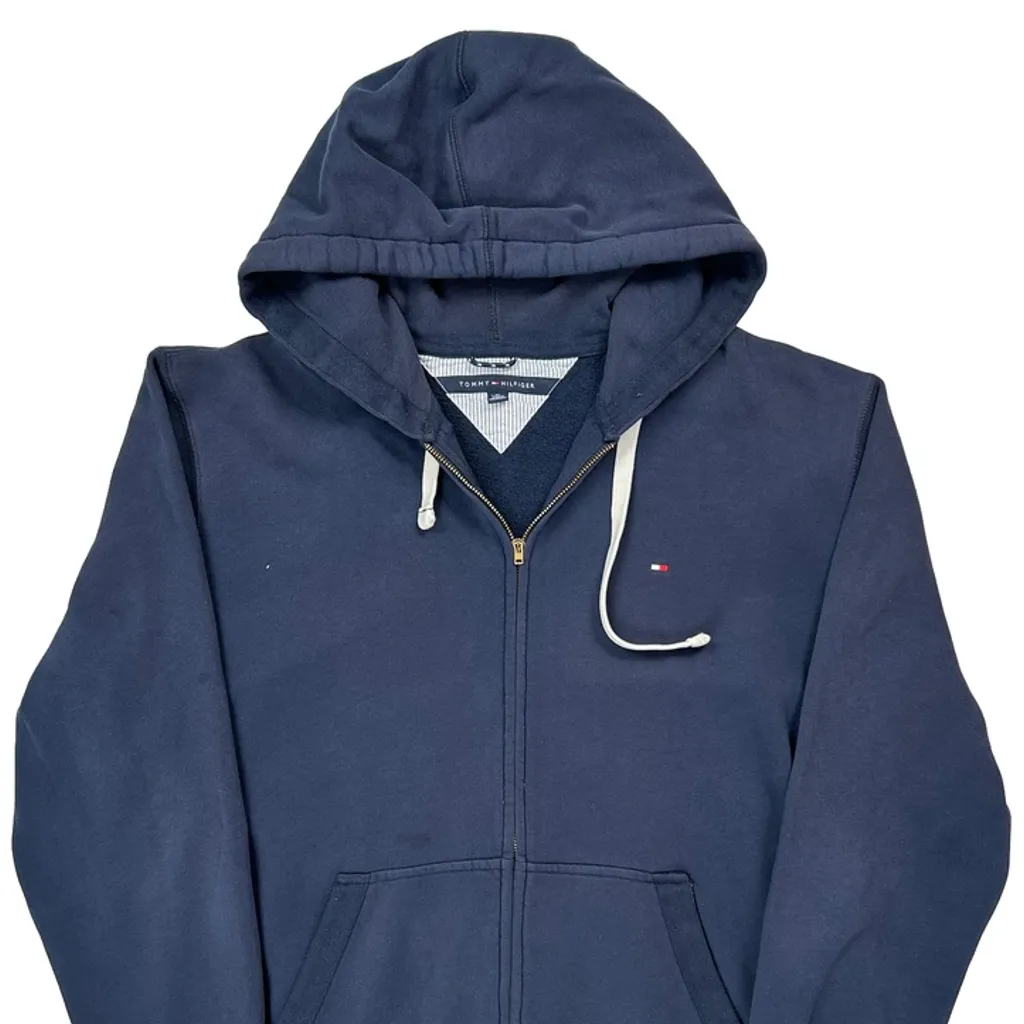 Tommy Hilfiger Full Zip Hoodie - XL Navy Cotton - Image 5