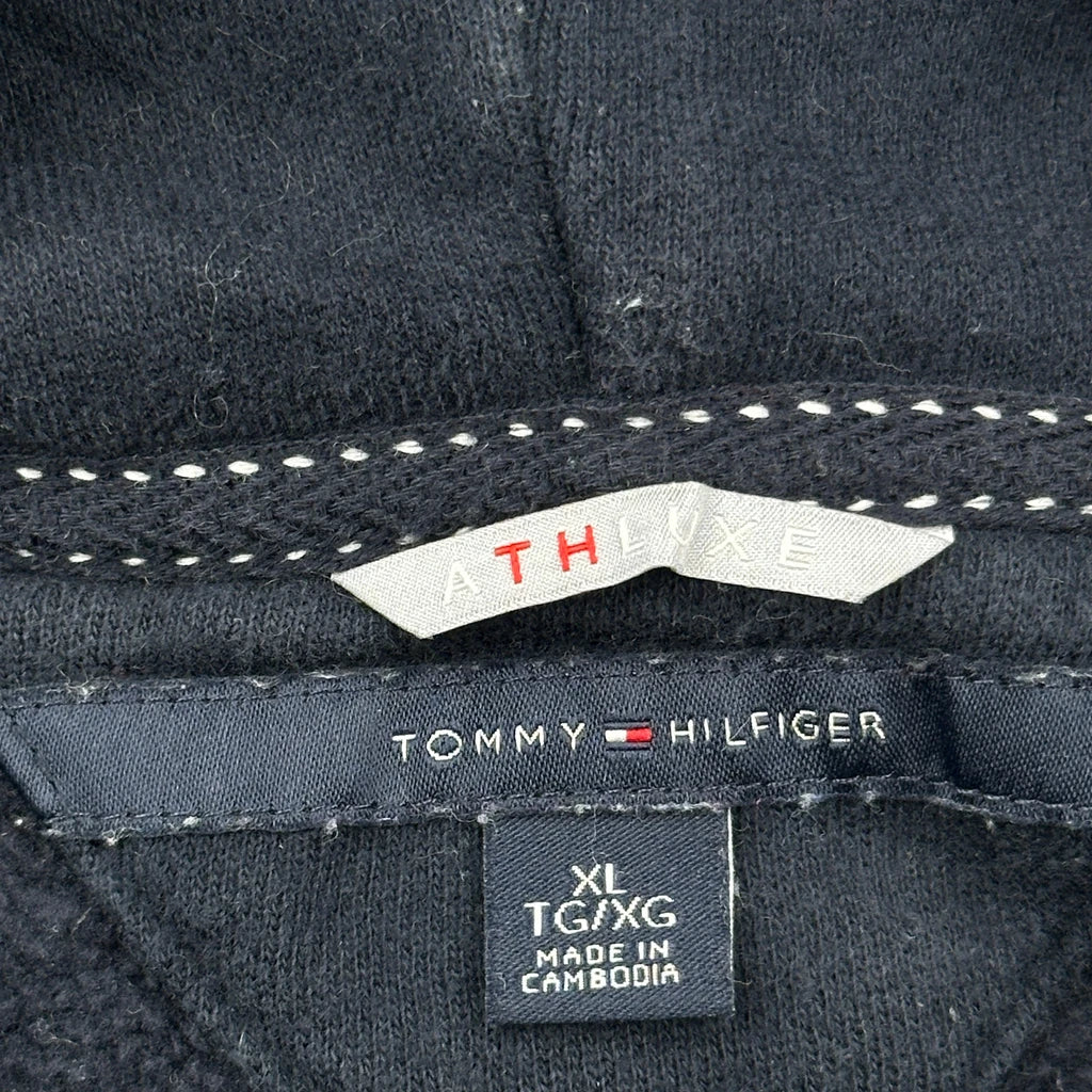 Tommy Hilfiger Spellout Hoodie - XL Navy Cotton - Image 3