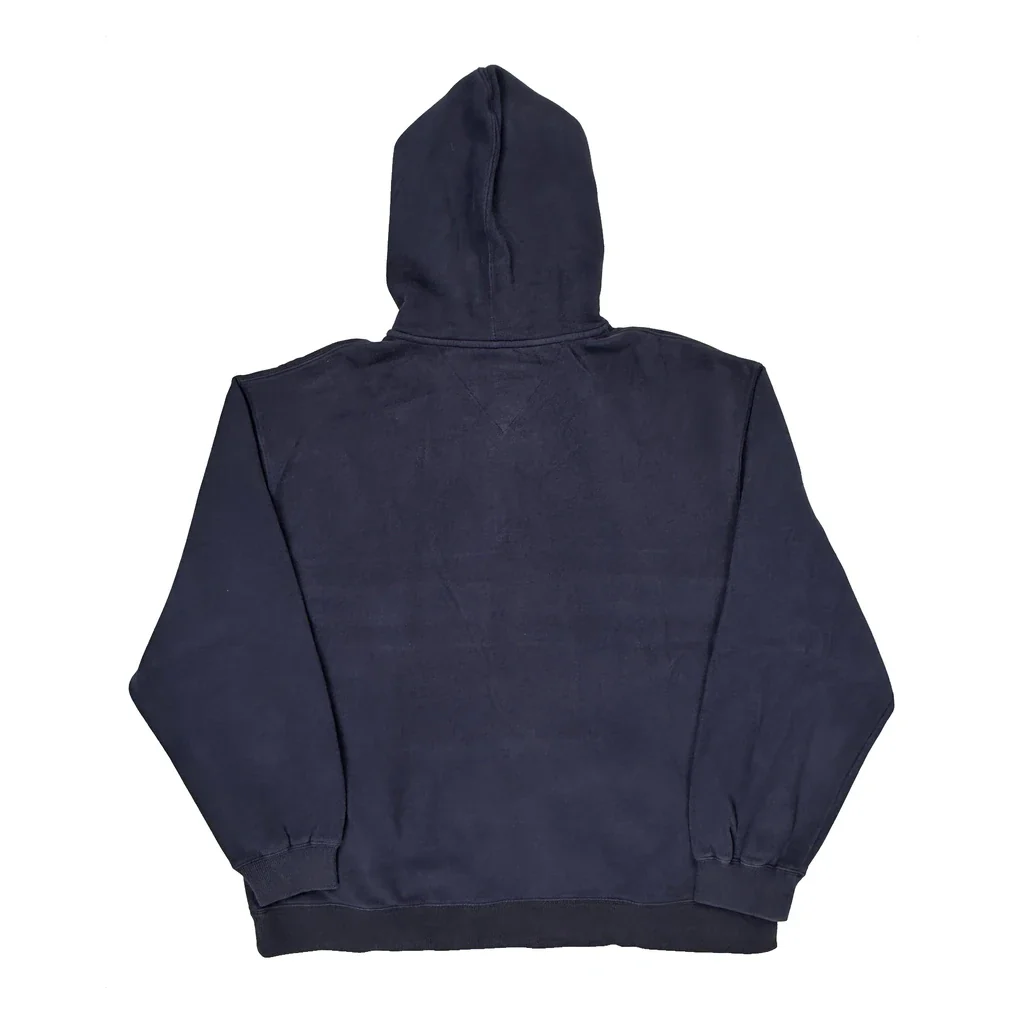 Tommy Hilfiger Striped Hoodie - XL Navy Cotton - Image 2