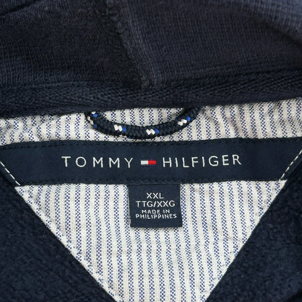 Tommy Hilfiger Hoodie - 2XL Navy Cotton - Image 3