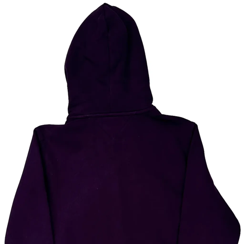 Tommy Hilfiger Spellout Hoodie - Large Purple Cotton - Image 7
