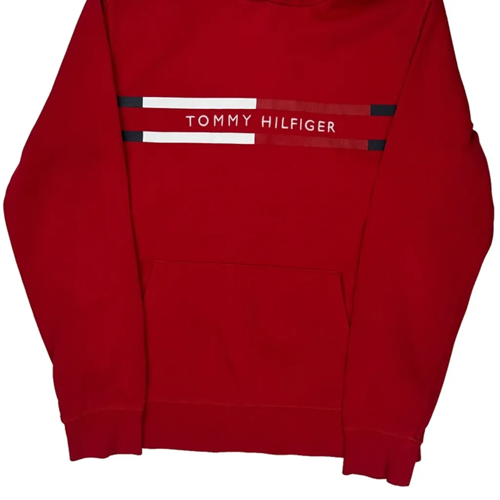 Tommy Hilfiger Hoodie - Large Red Cotton - Image 4