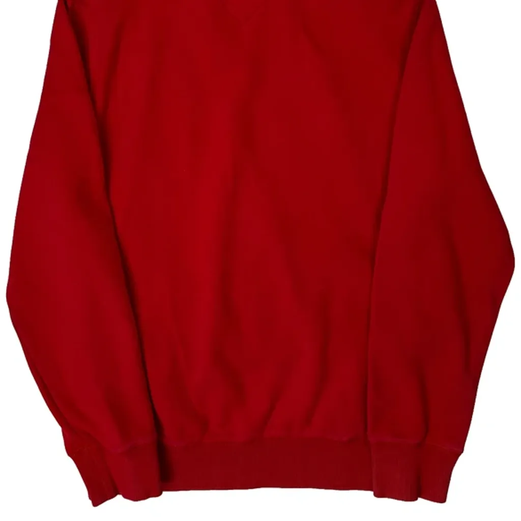 Tommy Hilfiger Spellout Hoodie - Medium Red Cotton - Image 7
