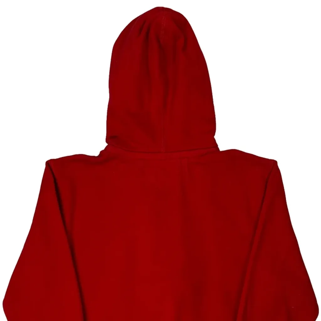 Tommy Hilfiger Spellout Hoodie - Medium Red Cotton - Image 6