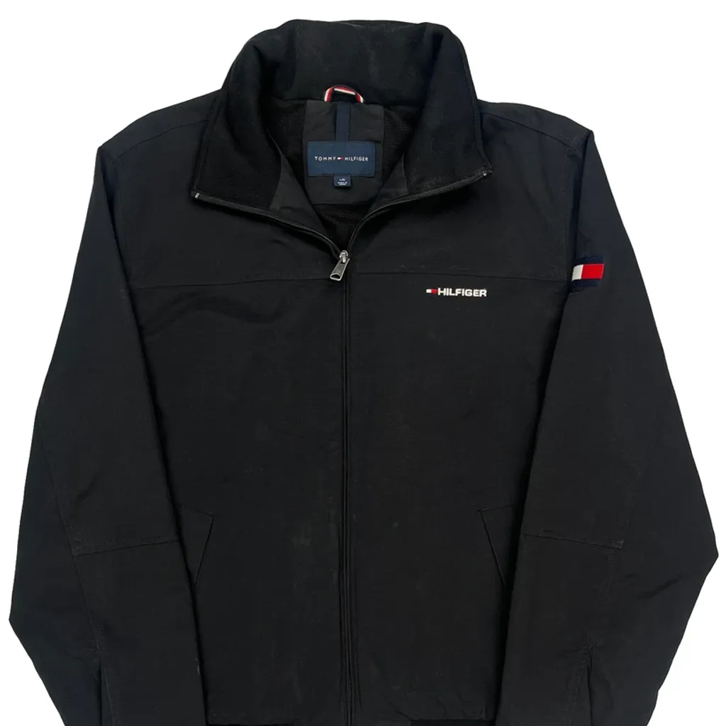 Tommy Hilfiger Spellout Jacket - Large Black Polyester - Image 4