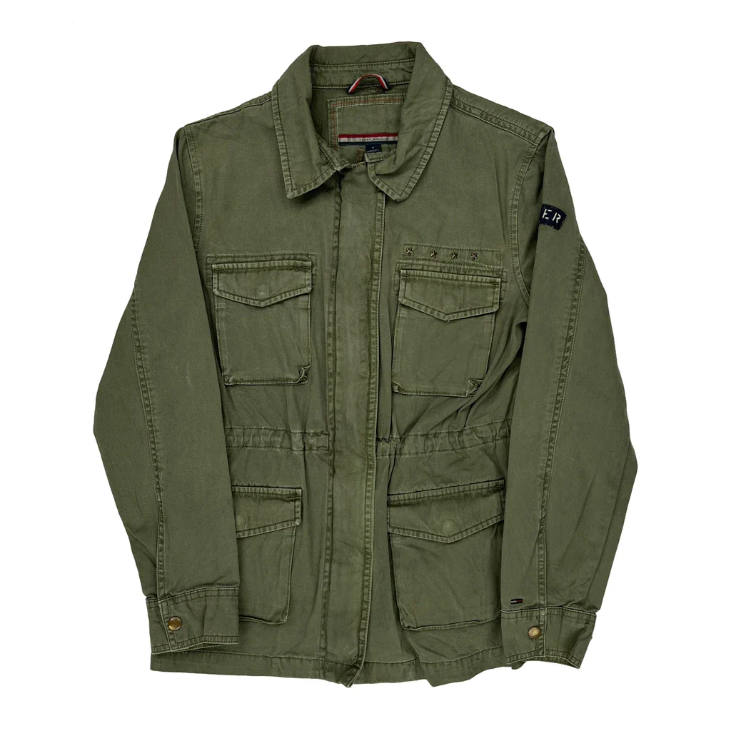 Tommy Hilfiger Military Field Jacket - Medium Green Cotton