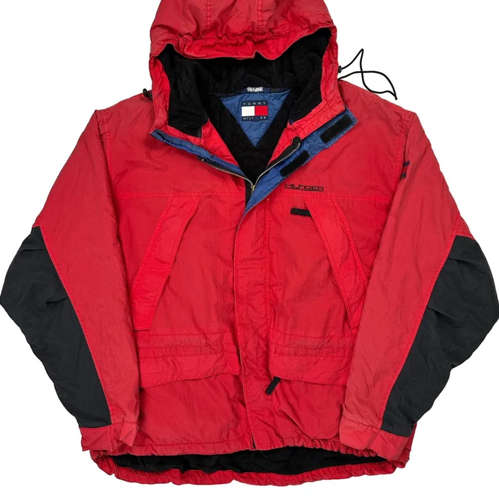 Tommy Hilfiger Spellout Jacket - XL Red Polyester - Image 4