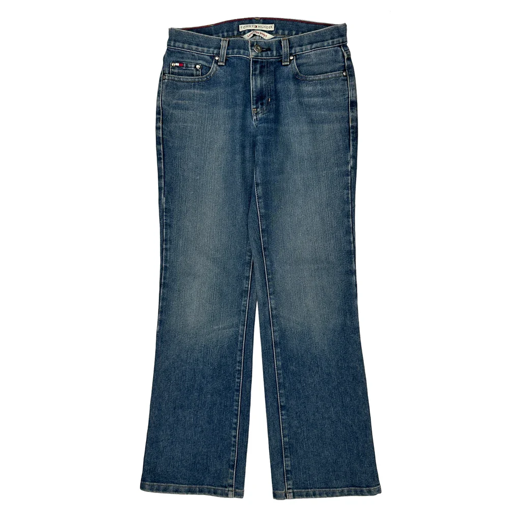 Tommy Hilfiger Boot Cut Jeans - 30W UK 8 Blue Denim - Image 2