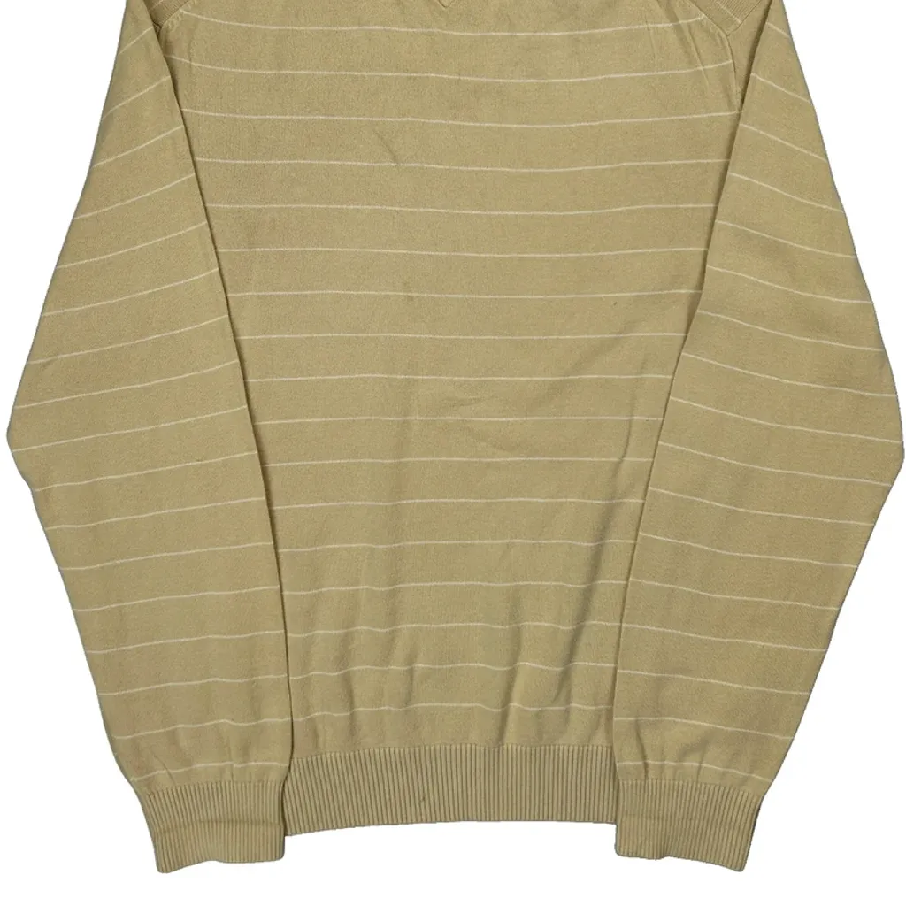 Tommy Hilfiger Striped Jumper - XL Beige Cotton - Image 6