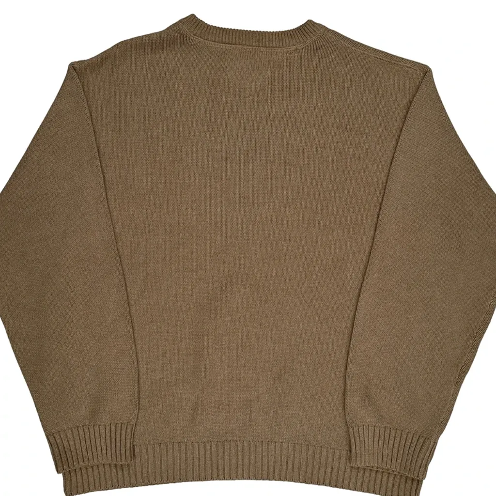 Tommy Hilfiger Jumper - XL Beige Cotton - Image 8