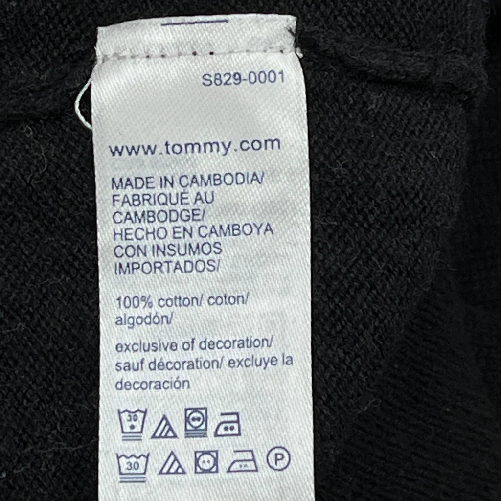 Tommy Hilfiger Jumper - Large Black Cotton - Image 4