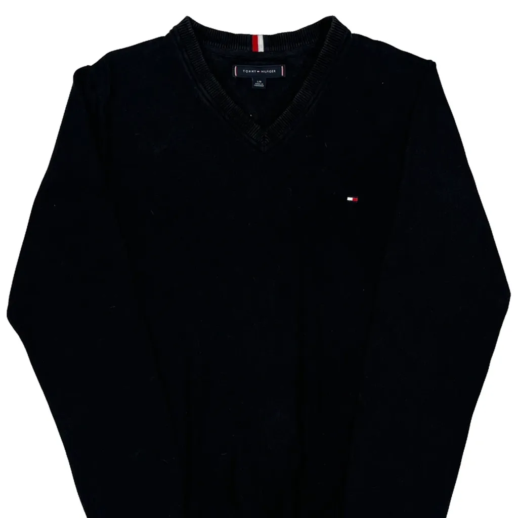Tommy Hilfiger Jumper - Large Black Cotton - Image 6