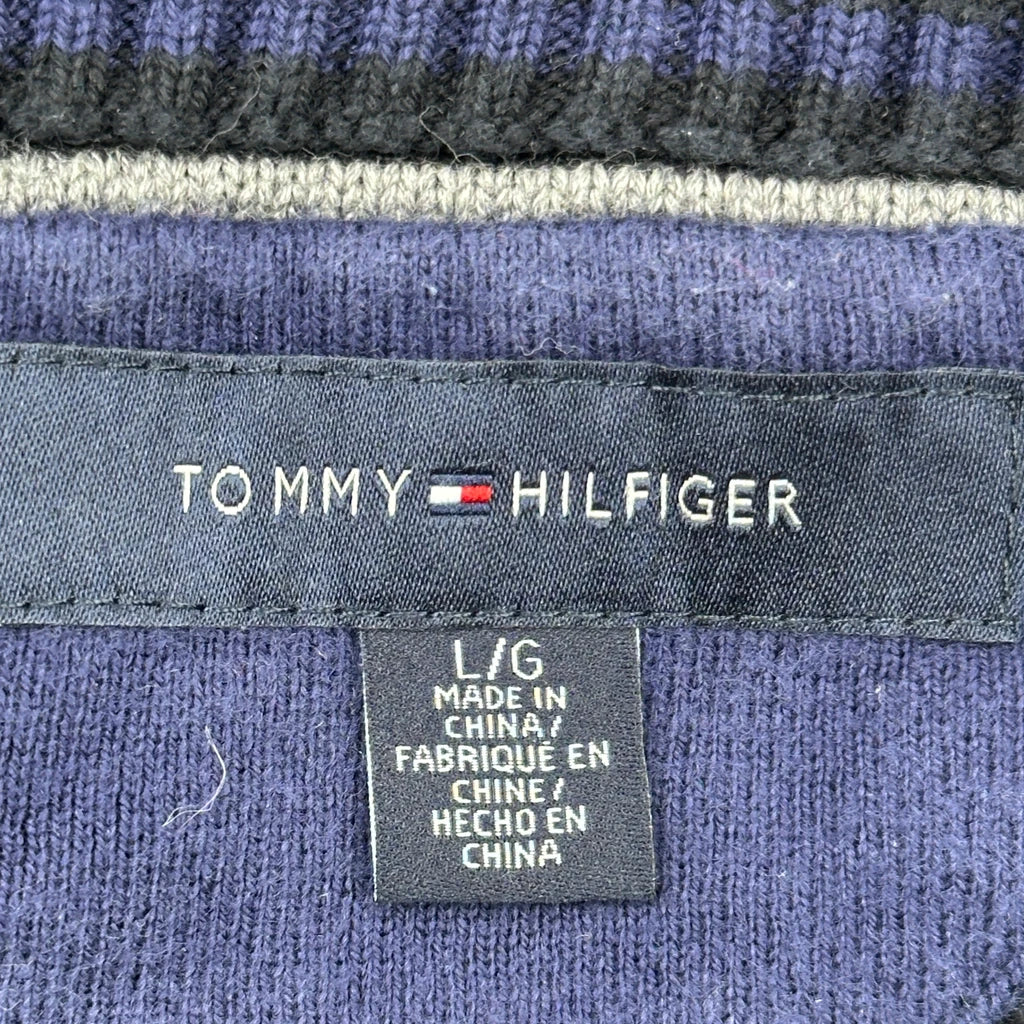 Tommy Hilfiger Argyle Jumper - Large Black Cotton - Image 3